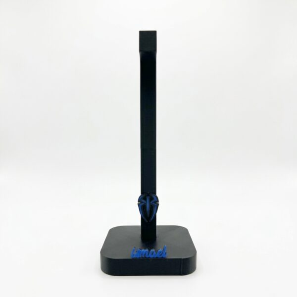 Soporte para Audífonos Personalizado – Negro Mate con Relieve 3D