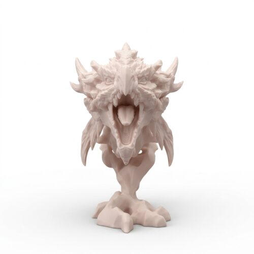 Cabeza Decorativa Rathalos – Escultura 3D de Exhibición
