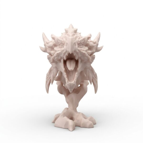 Cabeza Decorativa Rathalos – Escultura 3D de Exhibición
